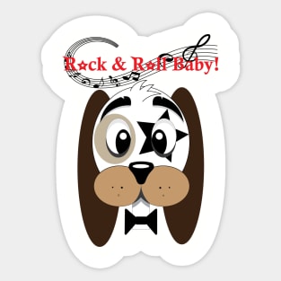 Rock & Roll Dog Sticker